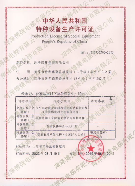 點擊查看詳細信息<br>標題：資質證書 閱讀次數：3693